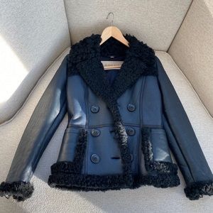 Burberry shearling leather jacket